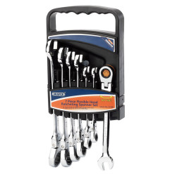 DRAPER 7 Articulated Ratchet Combination Wrenches Set