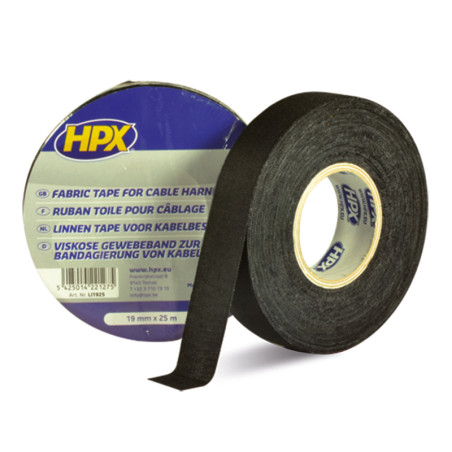 HPX Gewebeklebeband schwarz 19 mm x 25 m