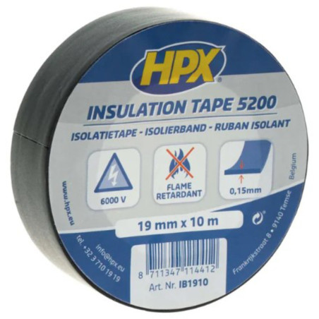 HPX Insulation Duct Tape 5200 Matt Black 19mm x 10m