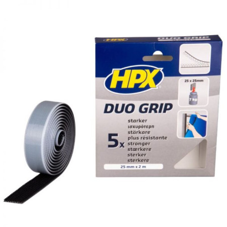 HPX Duo Grip Einstellbares Griffband schwarz 25 mm x 2 m
