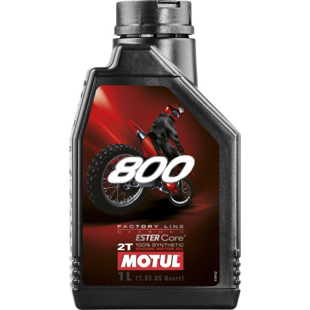 MOTUL 800 Factory Line Off-Road Racing 2T Motor Oil - 1L for VENT BAJA 50, DERAPAGE 50, DERAPAGE RR 50 and BETA RR 250 2017-2025