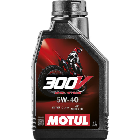 Huile moteur MOTUL 300V Factory Line Off Road Racing 4T - 5W40 - 1L