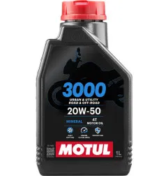 Huile moteur MOTUL 3000 4T - 20W50 - 1L