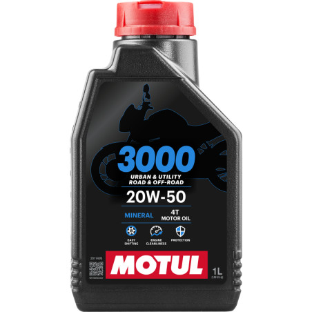 Huile moteur MOTUL 3000 4T - 20W50 - 1L