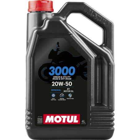 MOTUL 3000 4T Motor Oil - 20W50 - 4L