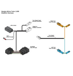 Adaptador de cableado DENALI Plug & Play DialDim - Honda Africa Twin 1100