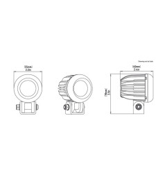 Faro auxiliar LED DENALI D2 DataDim™