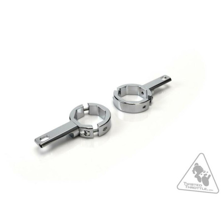DENALI Forks Tubes Light Mount Ø39-49mm Chrome