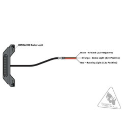 Feu stop DENALI B6 plaque d'immatriculation - DNL.B6.10000