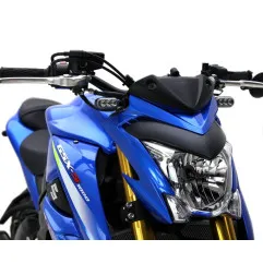 DENALI T3 Switchback M8 LED 2in1 Indicator DRL Combination Body Black / Lens Clear (Pair), Front