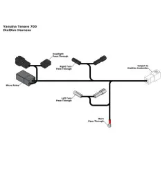 Adaptador de cableado DENALI Plug & Play DialDim - Yamaha Ténéré 700