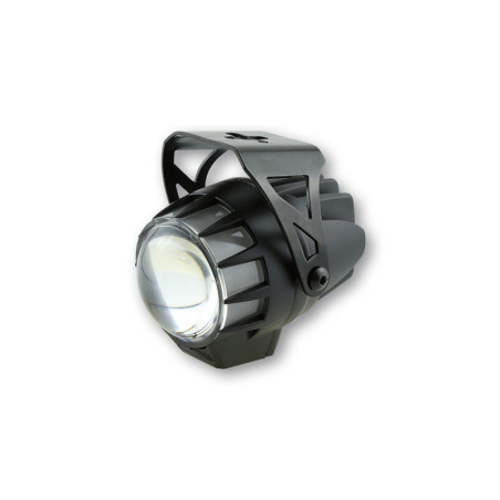 HIGHSIDER pro 45 mm Headlight Dual-Stream LED Black E-Approved (1pc) for YAMAHA, HONDA, KAWASAKI and SUZUKI 1971-2025