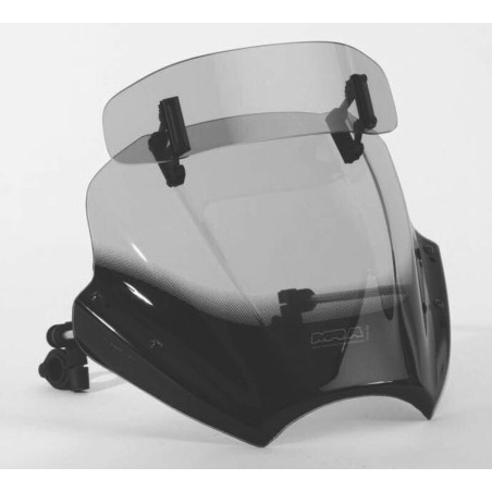 Pantalla MRA Vario Touring, ahumado, sin herrajes para HONDA VT 1100 C SHADOW, SUZUKI GN 125, KAWASAKI VULCAN 750 y DUCATI 400