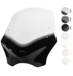 MRA V-Flow Screen "C" Windshield - With Spoiler for SUZUKI GN 125, HONDA VT 1100 C SHADOW, KAWASAKI VULCAN 750 and DUCATI 400