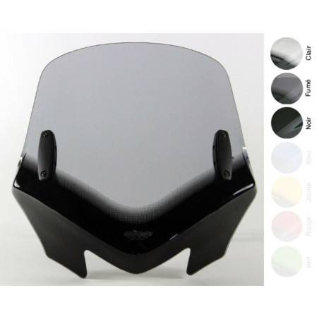 MRA V-Flow Screen "Z" Windshield - With Spoiler for SUZUKI GN 125, HONDA VT 1100 C SHADOW, KAWASAKI VULCAN 750 and DUCATI 400