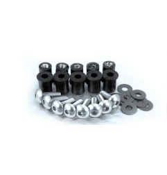 BIHR Screws + Inserts + Washers Kit Black