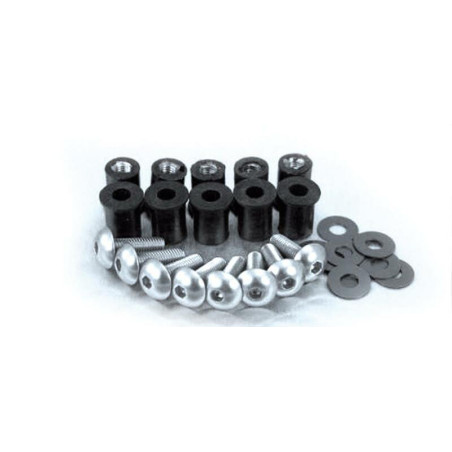 BIHR Ø5mm Screws + Inserts + Washers Kit Aluminium