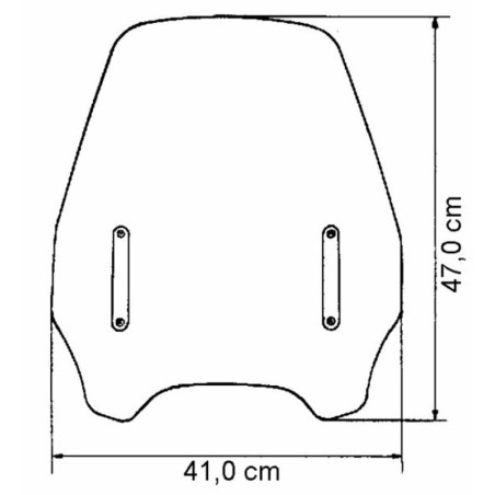 MRA Highwayshield "HI" for SUZUKI GN 125, HONDA VT 1100 C SHADOW, KAWASAKI VULCAN 750 and DUCATI 400 1955-2025