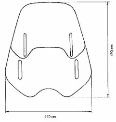 Pantalla MRA altura regulable, ahumado para SUZUKI GN 125, HONDA VT 1100 C SHADOW, KAWASAKI VULCAN 750 y DUCATI 400