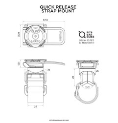 Support à sangle QUAD LOCK Quick Release pour BULLS, FANTIC, FULGUR et HUSQVARNA de 2021 à 2024