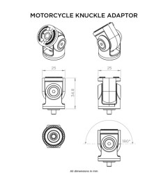 Adaptateur d'articulation QUAD LOCK pour APRILIA SR GT 125 de 2021 à 2025