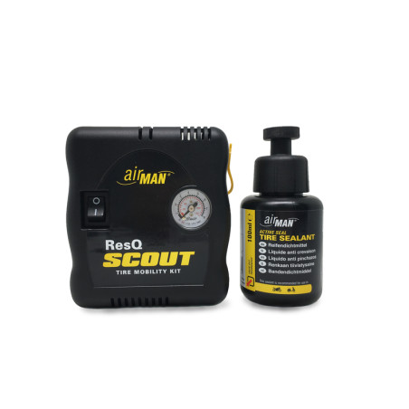 AIRMAN ResQ Scout Mini-compressor + Tire Sealant Bottle Kit