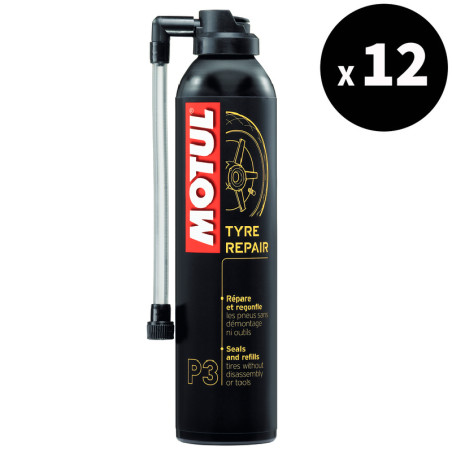 Bombe anti-crevaison MOTUL P3 Tyre Repair - spray 300ml (x12)