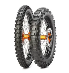 Pneu enduro METZELER MCE 6 DAYS EXTREME (F) Super Soft 90/100-21 M/C 57M MST TT Bande JAUNE FLUO avant