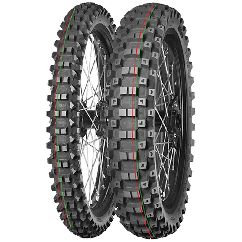 Motocross tyre MITAS TERRA FORCE-MX MH 90/100-16 NHS 51M TT MEDIUM TO HARD RED GREEN rear