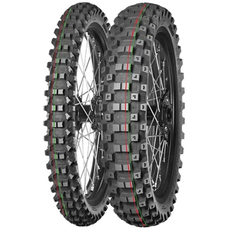 Motocross tyre MITAS TERRA FORCE-MX MH 90/100-16 NHS 51M TT MEDIUM TO HARD RED GREEN rear