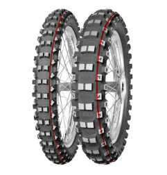 Pneu motocross MITAS TERRA FORCE-MX MH 90/100-16 NHS 51M TT MEDIUM TO HARD RED GREEN arrière