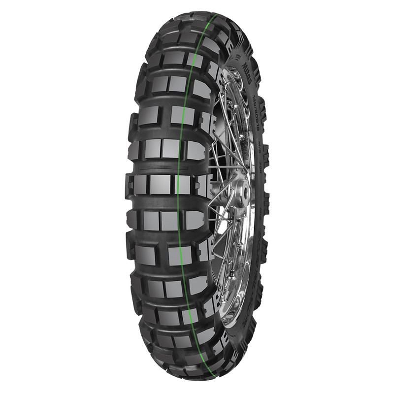 Neumático de enduro MITAS END TRAIL-RALLY PRO 140/80 B 18 70R TT M+S SUPER LIGHT GREEN trasero