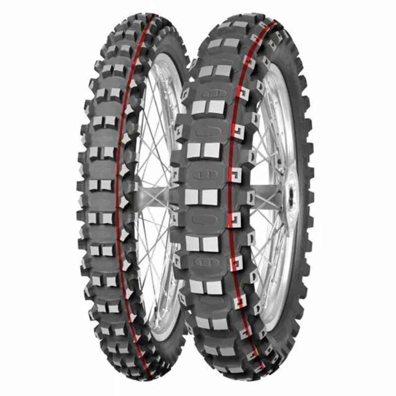 Neumático de motocross MITAS TERRA FORCE-MX MH 90/100-12 NHS 46M TT PIT CROSS RED trasero