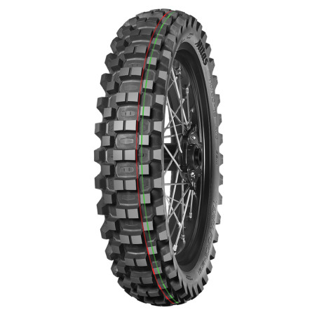Motocross tyre MITAS TERRA FORCE-MX MH 100/90-19 57M TT MEDIUM HARD TERRAIN RED GREEN NHS rear