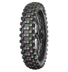 Motocross-Reifen MITAS TERRA FORCE-MX MH 70/100-10 (2.50-10) 41M TT MEDIUM HARD TERRAIN RED GREEN NHS hinten