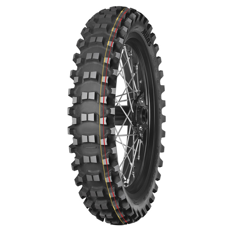 Motocross-Reifen MITAS TERRA FORCE-MX SM 70/100-10 (2.50-10) 41M TT SOFT MEDIUM TERRAIN RED YELLOW NHS hinten