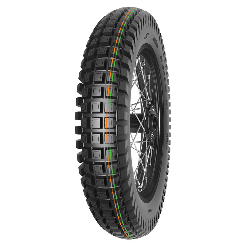 Trial tyre MITAS TRIAL X-PRO 120/100R18 68M TL/TT SUPER SOFT ORANGE GREEN rear