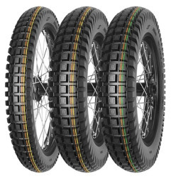 Trial-Reifen MITAS TRIAL 120/100 R 18 68M TL/TT SOFT ORANGE YELLOW hinten