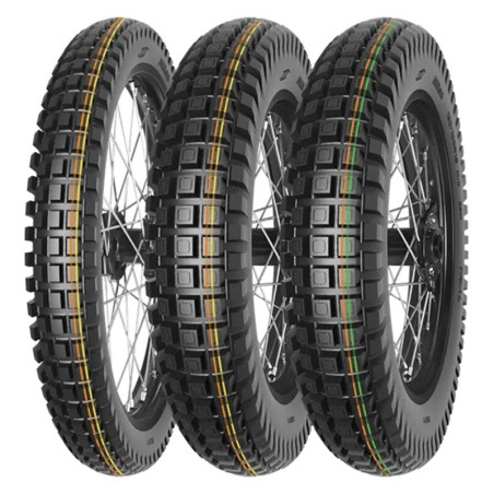 Pneu trial MITAS TRIAL 120/100 R 18 68M TL/TT SOFT ORANGE YELLOW arrière