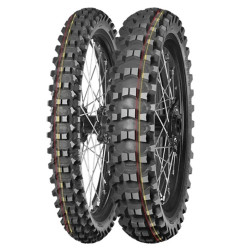 Neumático de motocross MITAS TERRA FORCE-MX SM 100/90-19 NHS 57M TT SOFT TO MEDIUM RED YELLOW trasero
