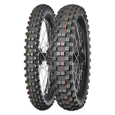 Motocross tyre MITAS TERRA FORCE-MX MH 110/90-19 NHS 62M TT MEDIUM TO HARD RED GREEN rear