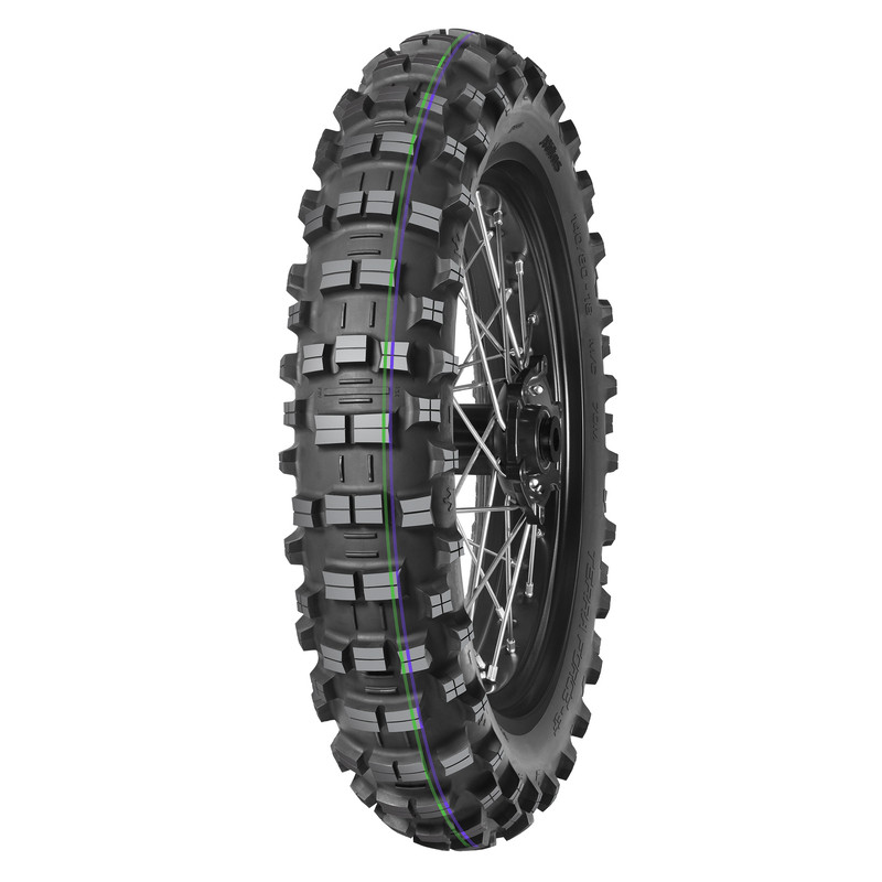 Neumático de enduro MITAS TERRA FORCE-EF 140/80-18 70R TT ULTRA LIGHT GREEN PURPLE trasero