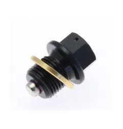 Tapón de vaciado de aceite TECNIUM magnético alu negro M14 x 1,25 x 13,5 para SUZUKI DR 650 SE y HUSQVARNA WR 125 de 1980 a 2025