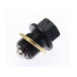 TECNIUM Magnetic Oil Drain Plug - Aluminium Black M14x1,25x13,5 for SUZUKI DR 650 SE, DRZ 125 and HUSQVARNA CR 125, WR 125