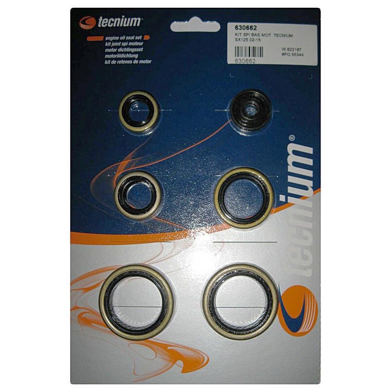 Jeu de joints spi moteur TECNIUM pour KTM EXC 125, SX 125 de 2002 à 2005