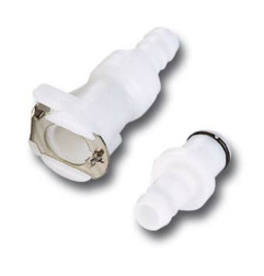 Racor rápido de gasolina MOTION PRO de bloqueo simple, blanco - diámetro a elegir