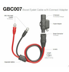 Cable alargador NOCO Eyelet / X-Connect 50cm