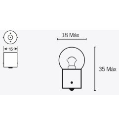 Lámpara TECNIUM G18 6V 10W - 10 uds