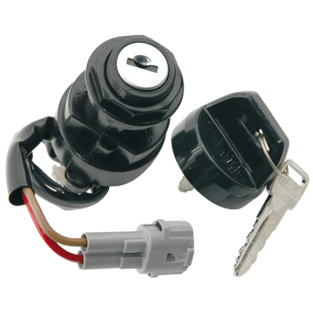 TECNIUM Ignition Switch for Off-road / Quad - 2 pins for YAMAHA YFM 125 GRIZZLY 2WD, YFM 350 GRIZZLY 4WD, YFM 350 RAPTOR 2WD