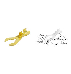 TOURMAX Gabelanschluss, Stecker, Ø 5,5 mm, Typ B-22 (pro 100 Stück)